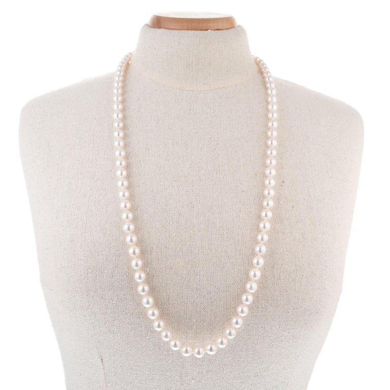 Akoya Pearl Diamond Gold Necklace – image 6