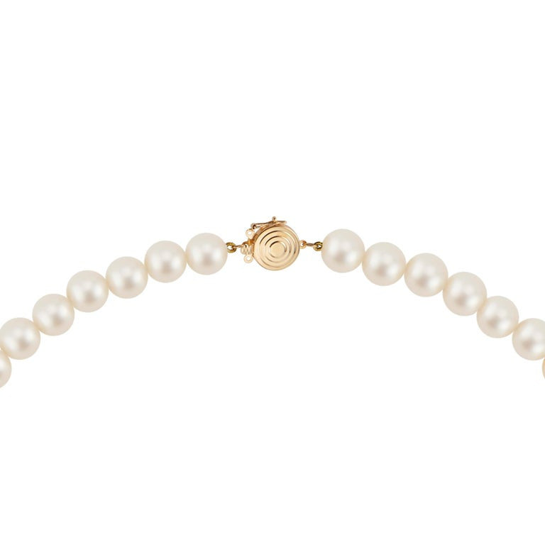 Cultured Pearl Yellow Gold Necklace – image 3