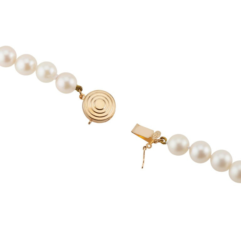 Cultured Pearl Yellow Gold Necklace – image 5