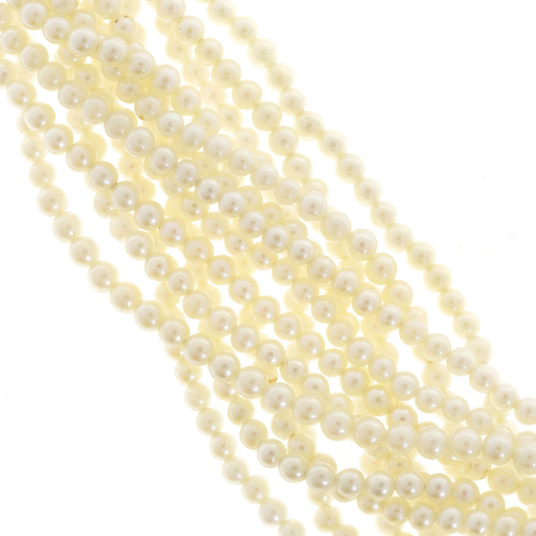 Estate 18k Gold 13 Strand Akoya Pearl Necklace Multicolor Enameled Center Link – image 4