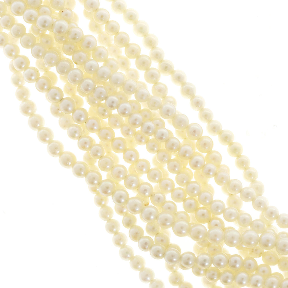 Estate 18k Gold 13 Strand Akoya Pearl Necklace Multicolor Enameled Center Link – image 4