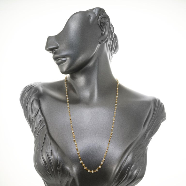 GIA Certified Natural Saltwater Pearl Yellow Gold Necklace – image 6