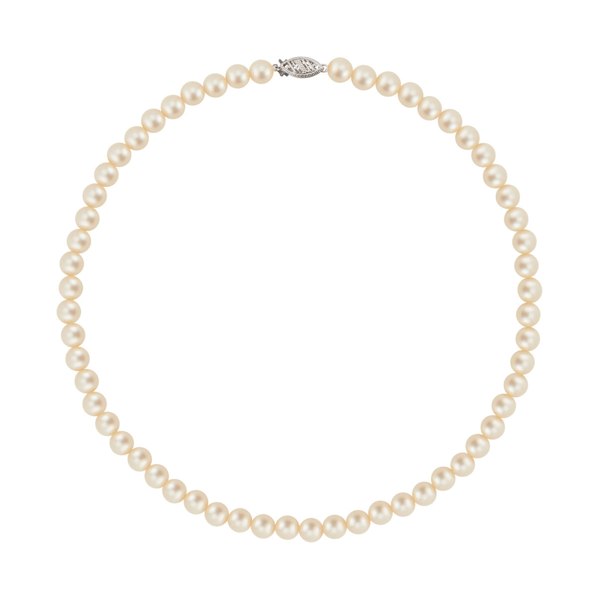 Japanese Cultured Pearl White 14k White Gold Necklace