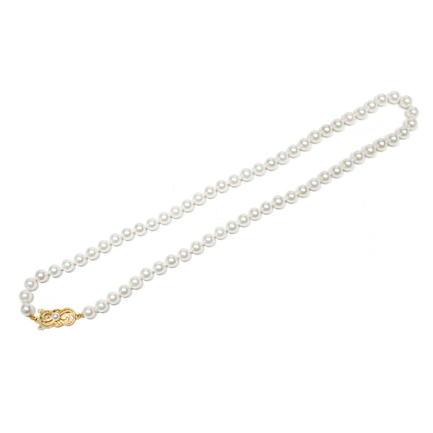 Vintage Estate Designer Mikimoto 16 Inch 65 Pearl 5.5mm To 6mm Necklace