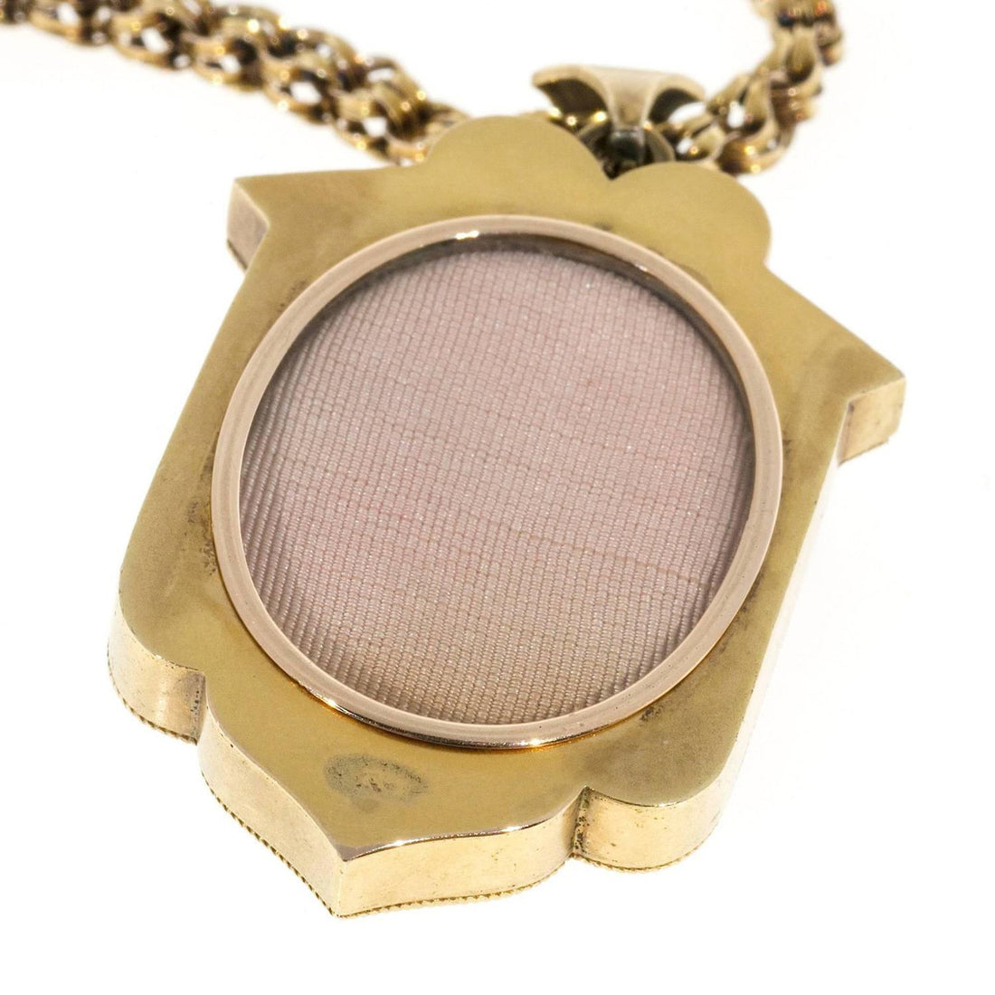 Victorian 1850s 14k Carnelian Hardstone Pendant Locket Necklace 20 1/4 In Chain – image 7