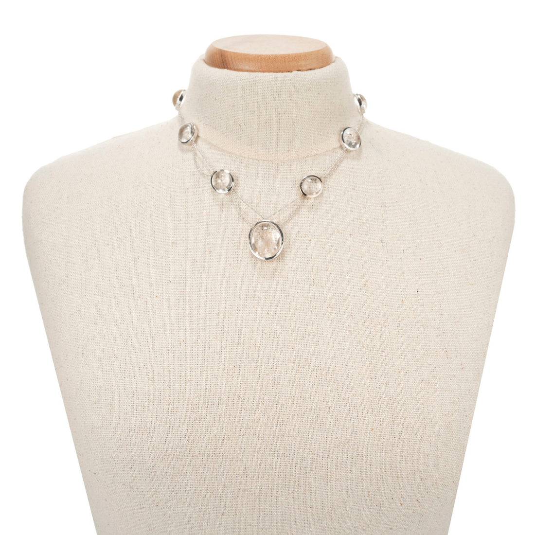 Peter Suchy 85.00 Carat Quartz Crystal Multi-Strand White Gold Pendant Necklace – image 5