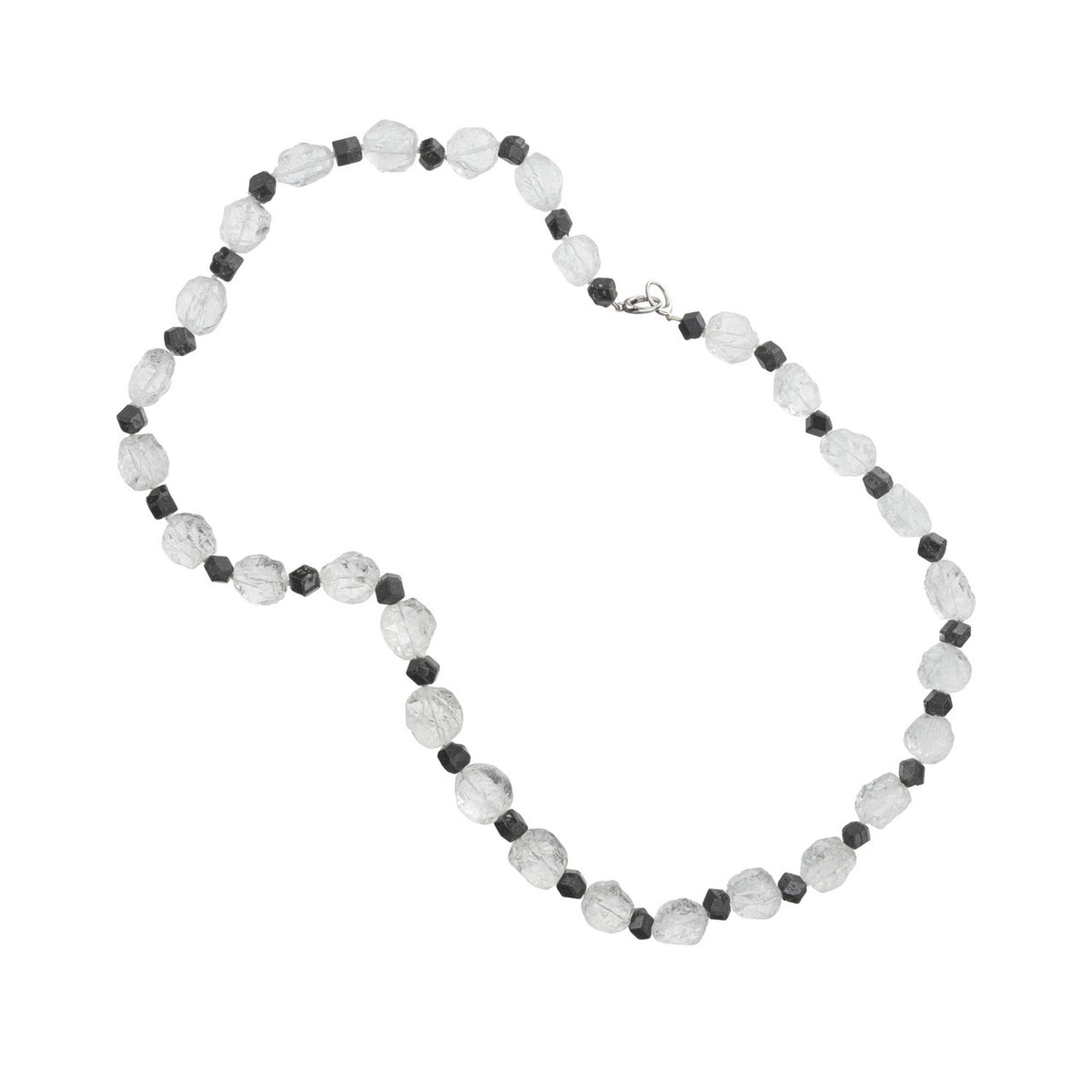 Peter Suchy 435.00 Carat Natural Rough Quartz Crystal Black Tourmaline Necklace