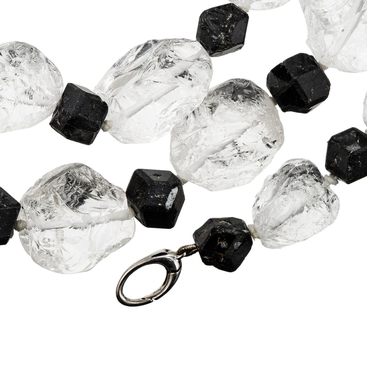 Peter Suchy 435.00 Carat Natural Rough Quartz Crystal Black Tourmaline Necklace – image 3