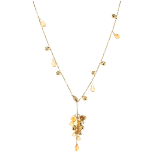 Marco Bicego 15.00 Carat Citrine Yellow Gold Lariat Necklace