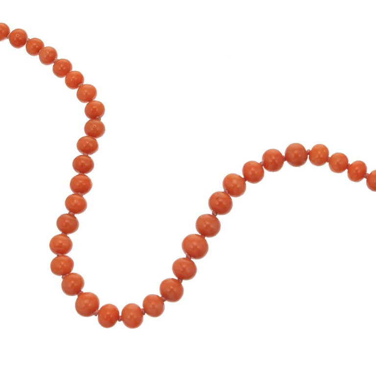Victorian Red Orange Natural Coral Necklace – image 5