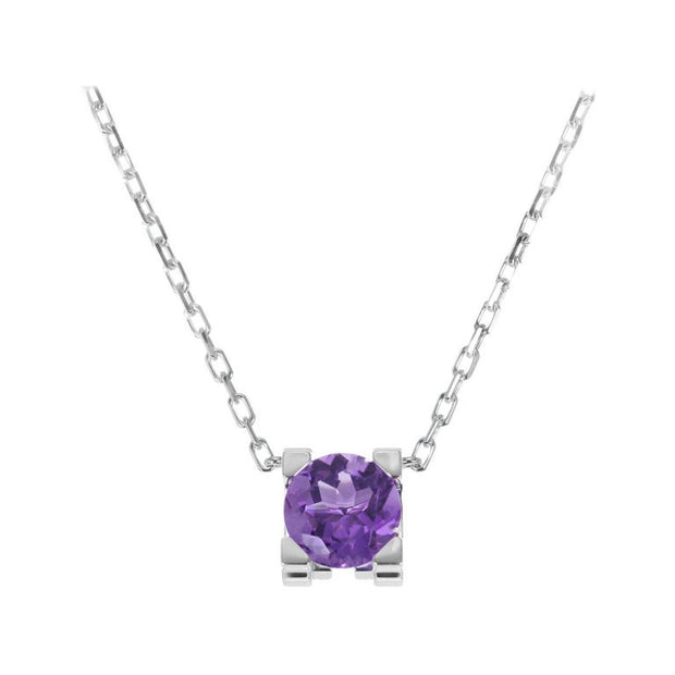 Cartier 1.00 Carat Purple Amethyst White Gold Pendant Necklace
