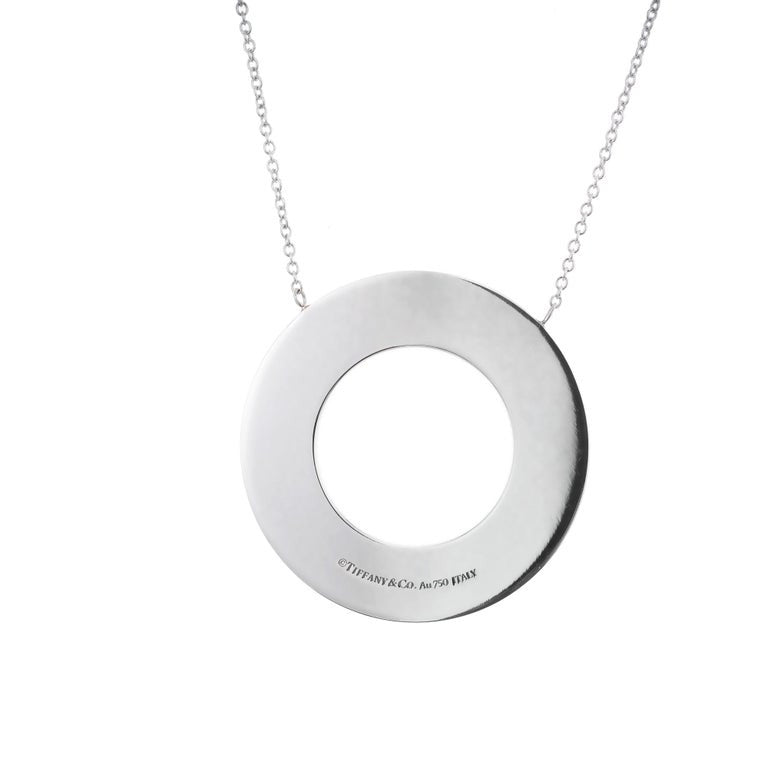 Tiffany & Co .45 Carat Diamond White Gold T Pendant Necklace – image 3