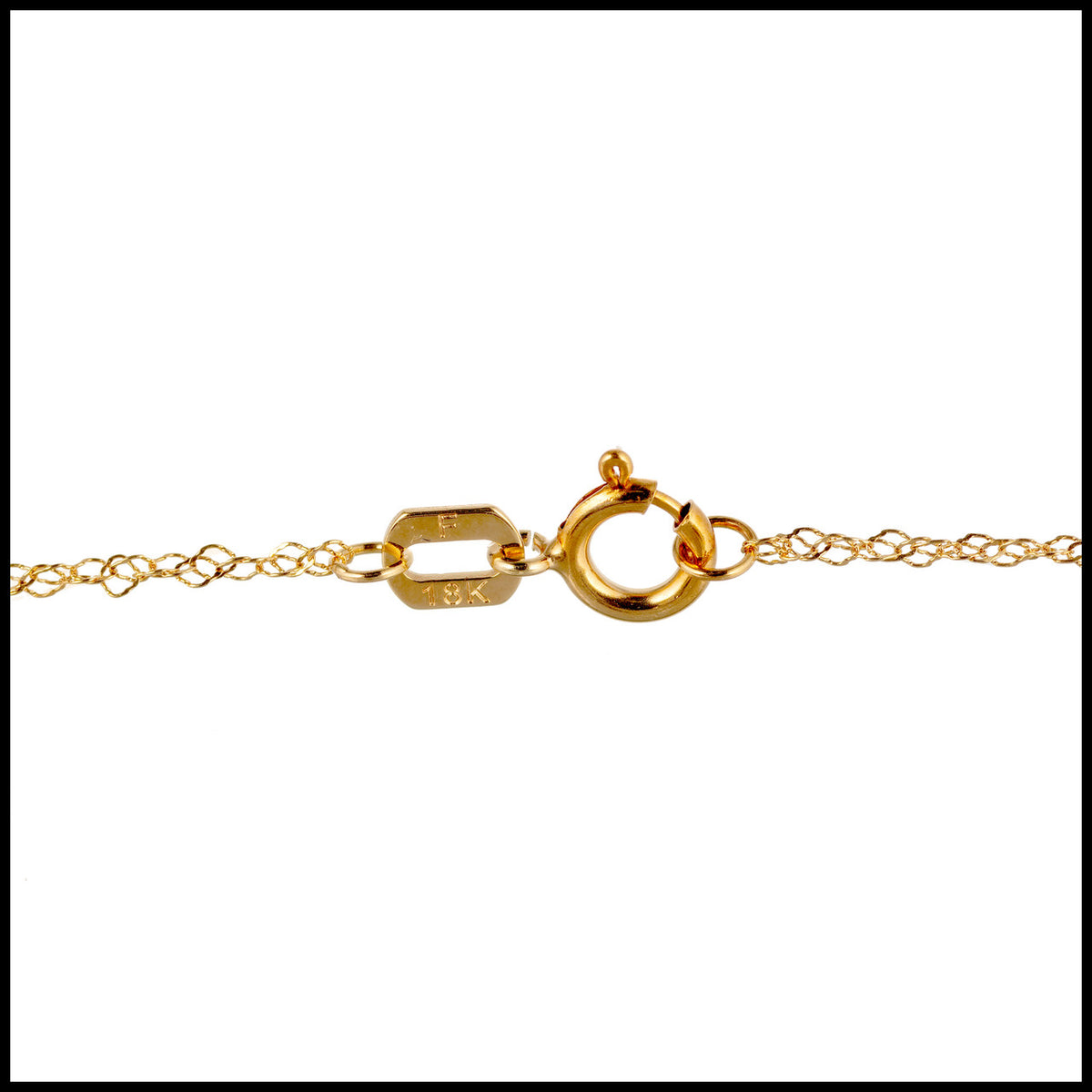 Vintage 6.75ct Extra Fine Untreated Aqua 18k Yellow Gold Diamond Pendant – image 3