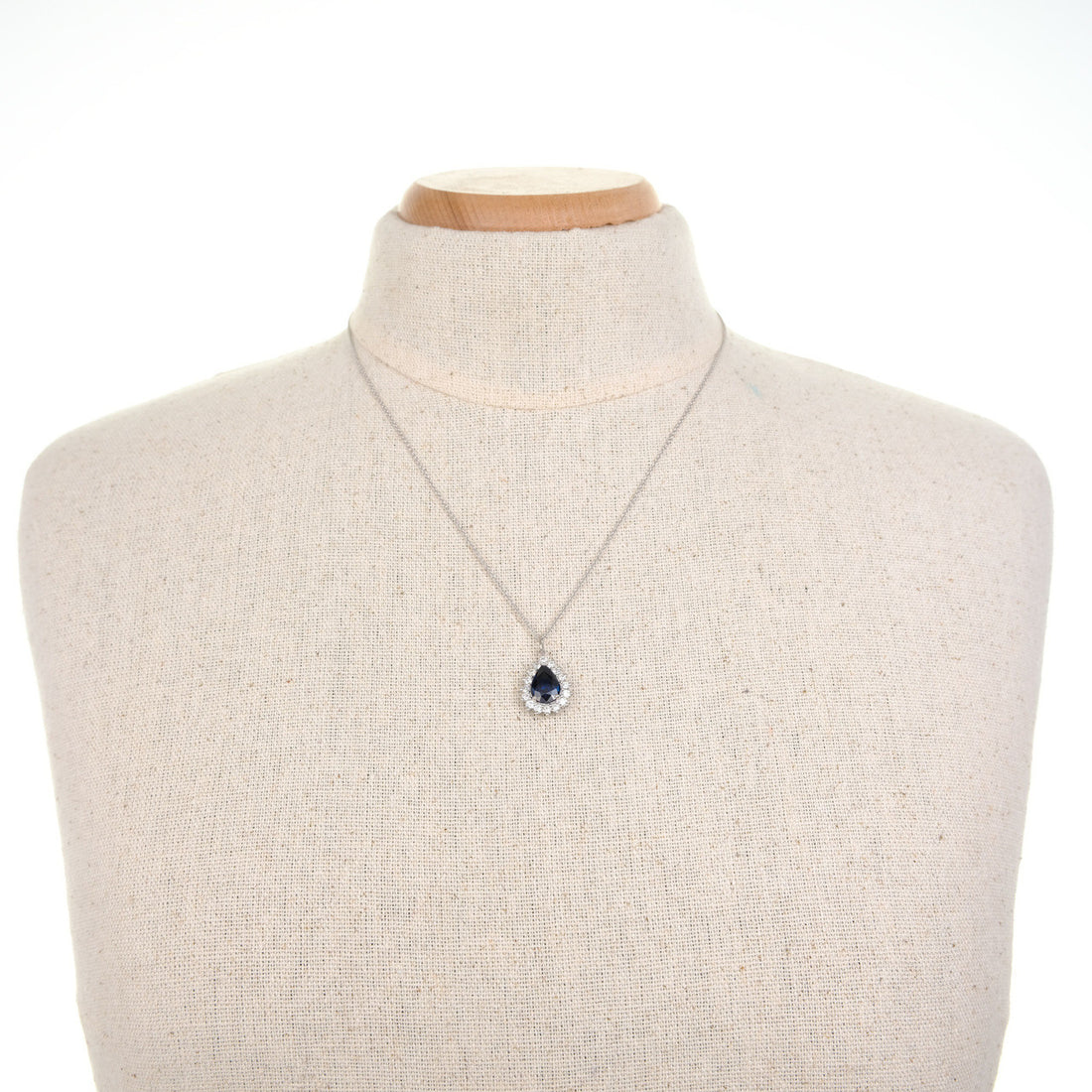 Peter Suchy GIA Certified 2.84 Carat Sapphire Diamond Platinum Pendant Necklace – image 5