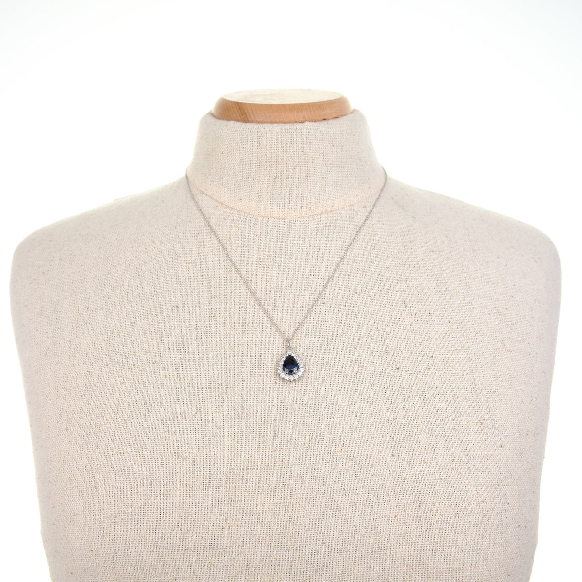 Peter Suchy GIA Certified 2.84 Carat Sapphire Diamond Platinum Pendant Necklace – image 5
