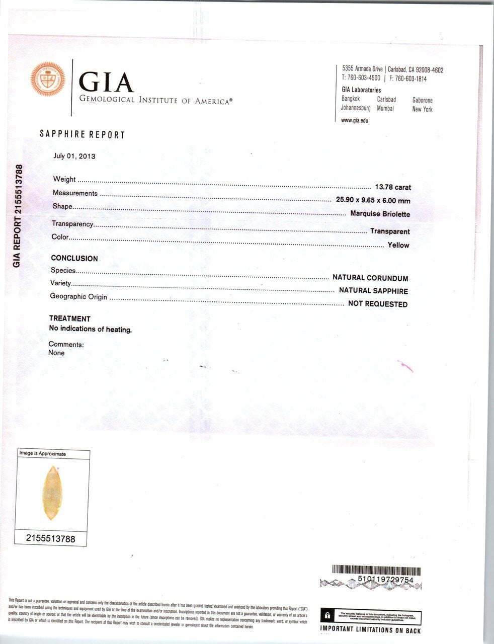 Gia Certified 13.78 Carat Yellow Sapphire Diamond Platinum Art Deco Pendant Neck – image 2