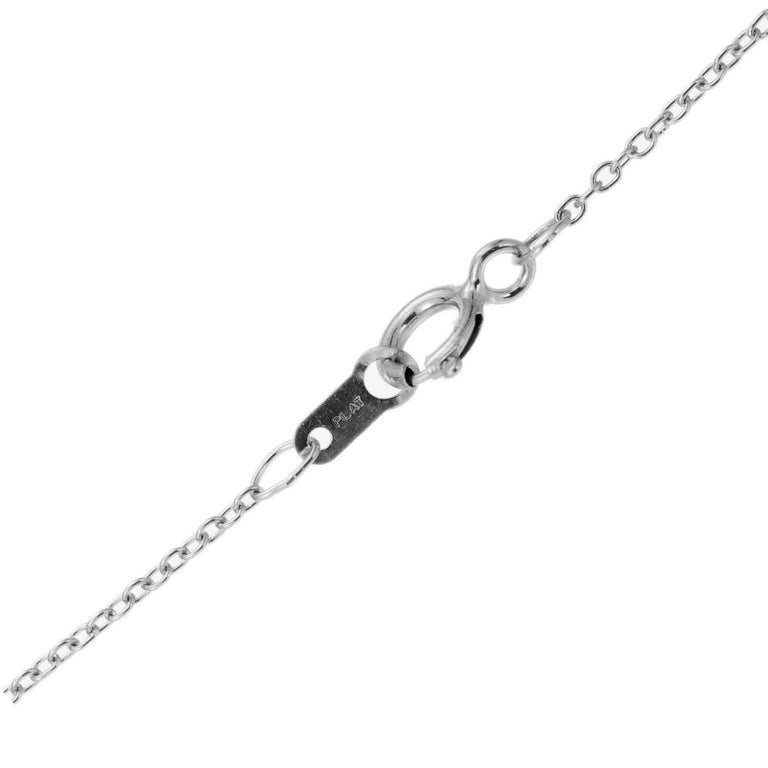 GIA 6.65 Carat Oval Sapphire Diamond Art Deco Platinum Pendant Necklace – image 7