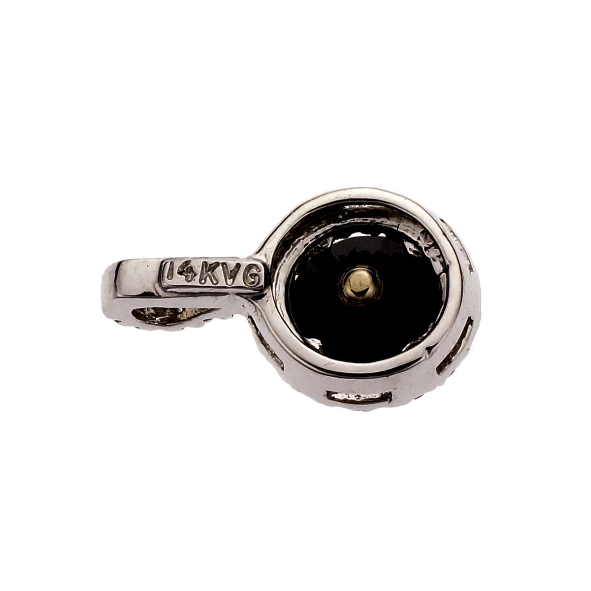 White & Black Diamond 14k White Gold Pendant – image 3