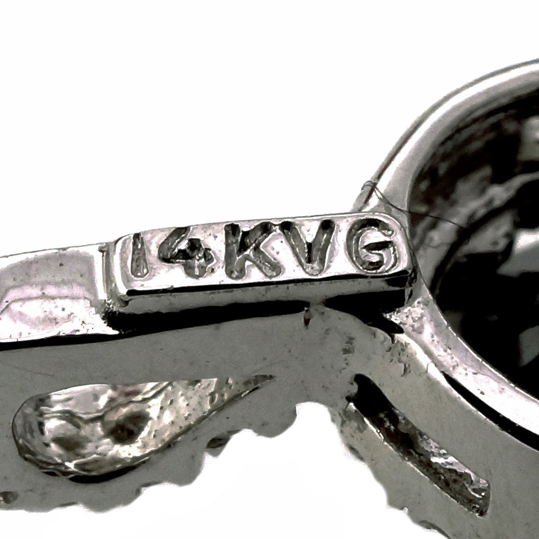 White & Black Diamond 14k White Gold Pendant – image 4