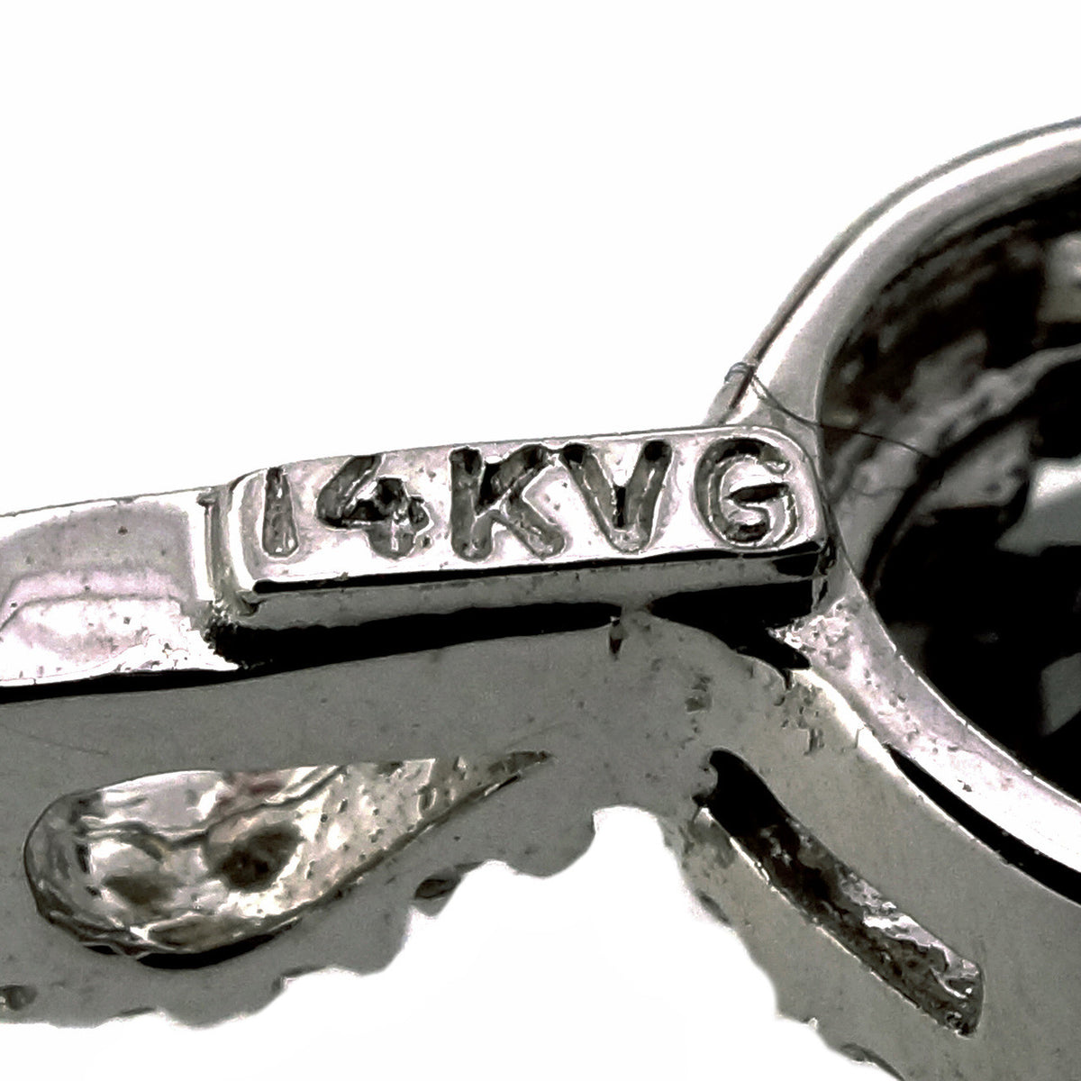 White & Black Diamond 14k White Gold Pendant – image 4