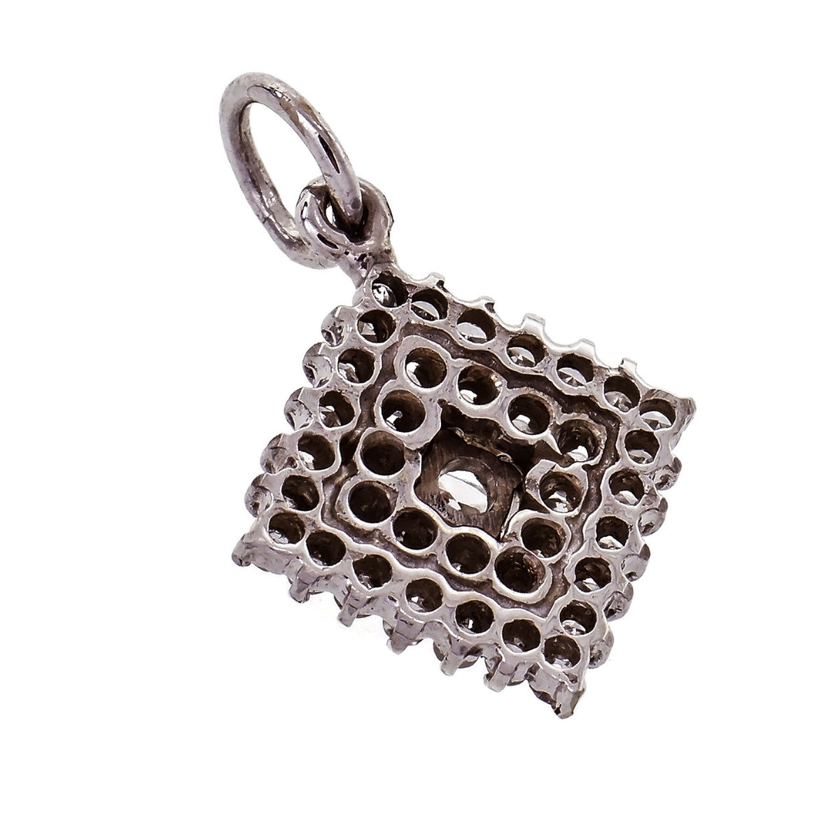 Diamond White Gold Cluster Pendant – image 5