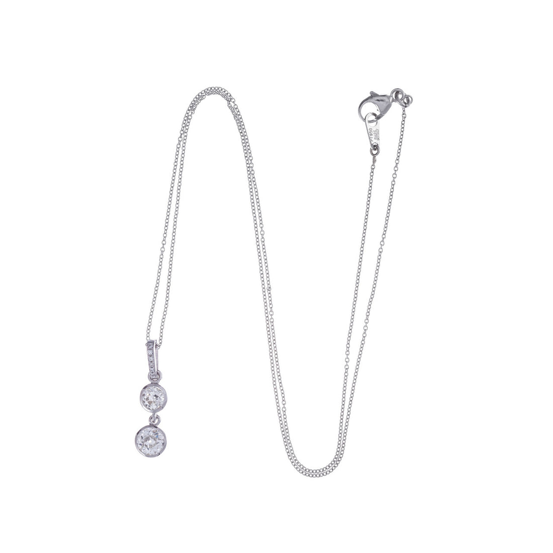 .98 Carat Diamond Platinum Pendant – image 5