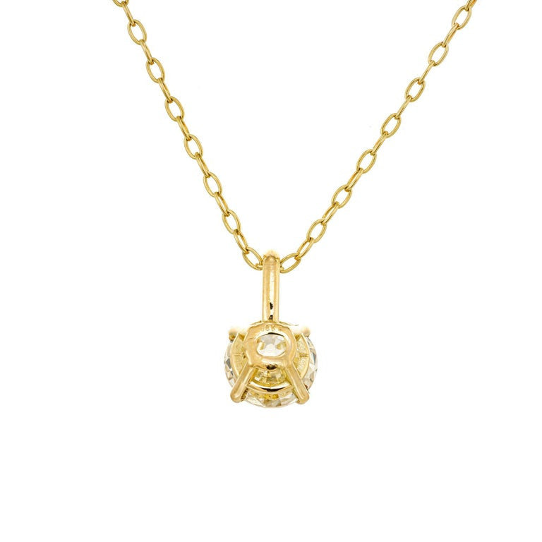 Peter Suchy GIA Certified .93 Carat Yellow Gold Pendant Necklace – image 3