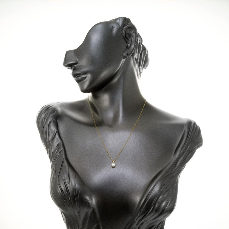 Peter Suchy GIA Certified .93 Carat Yellow Gold Pendant Necklace – image 6
