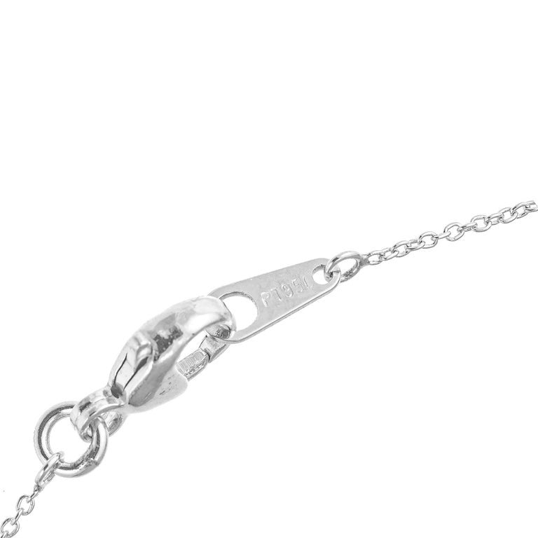 GIA Certified .77 Carat Orange Yellow Fancy Diamond Platinum Pendant Necklace – image 6