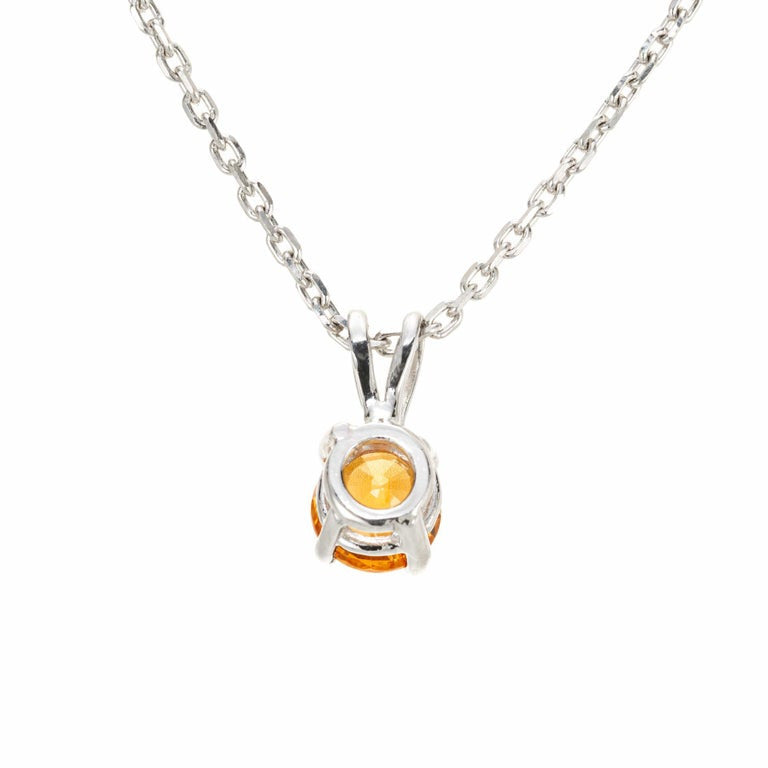 Peter Suchy 1.57 Spessartine Garnet Platinum Pendant Necklace – image 5