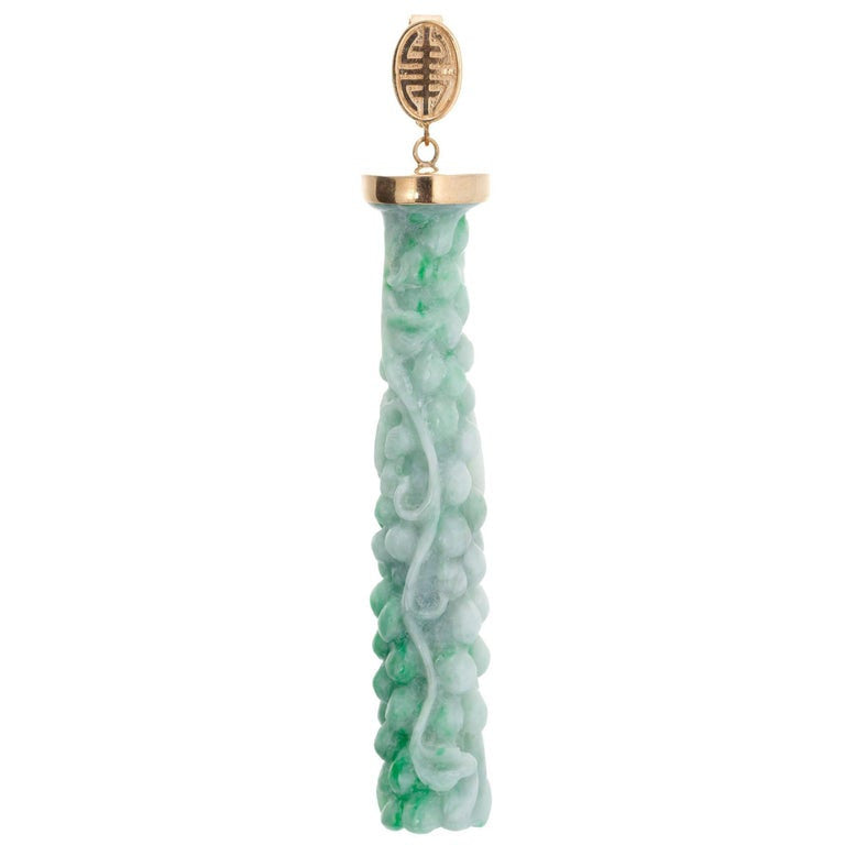 Natural Jadeite Jade Rose Gold Pendant Enhancer