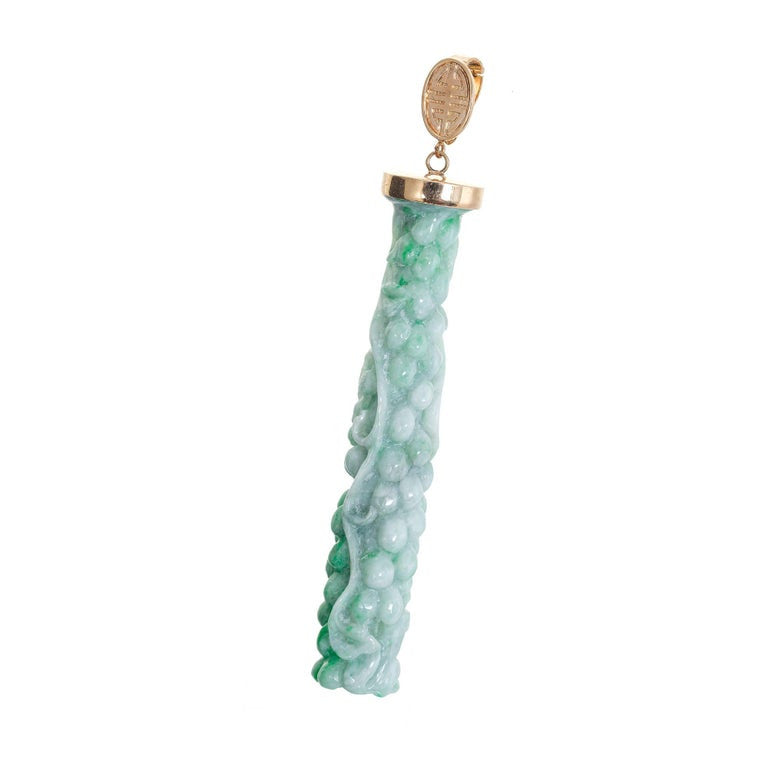Natural Jadeite Jade Rose Gold Pendant Enhancer – image 4