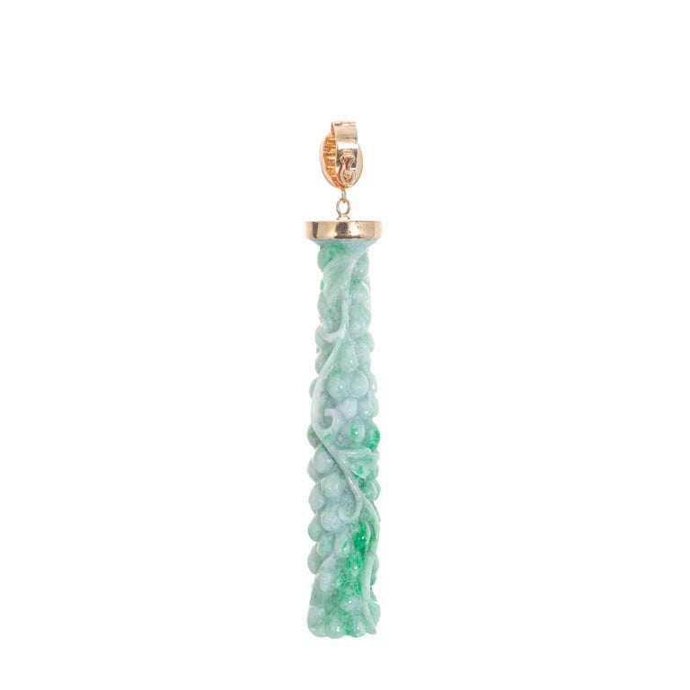 Natural Jadeite Jade Rose Gold Pendant Enhancer – image 2