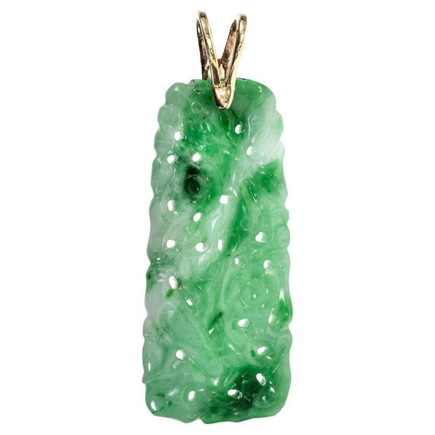 GIA Certified Natural Green Certified Jadeite Jade Pendant