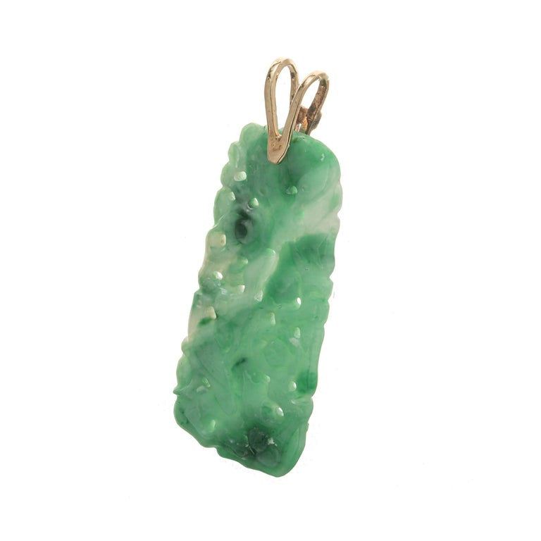 GIA Certified Natural Green Certified Jadeite Jade Pendant – image 2