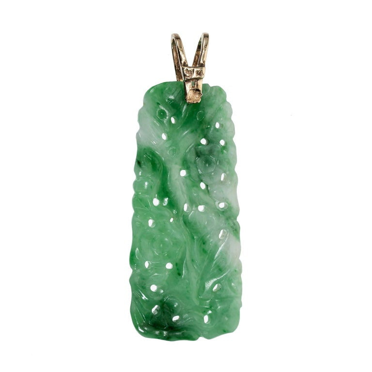GIA Certified Natural Green Certified Jadeite Jade Pendant – image 3