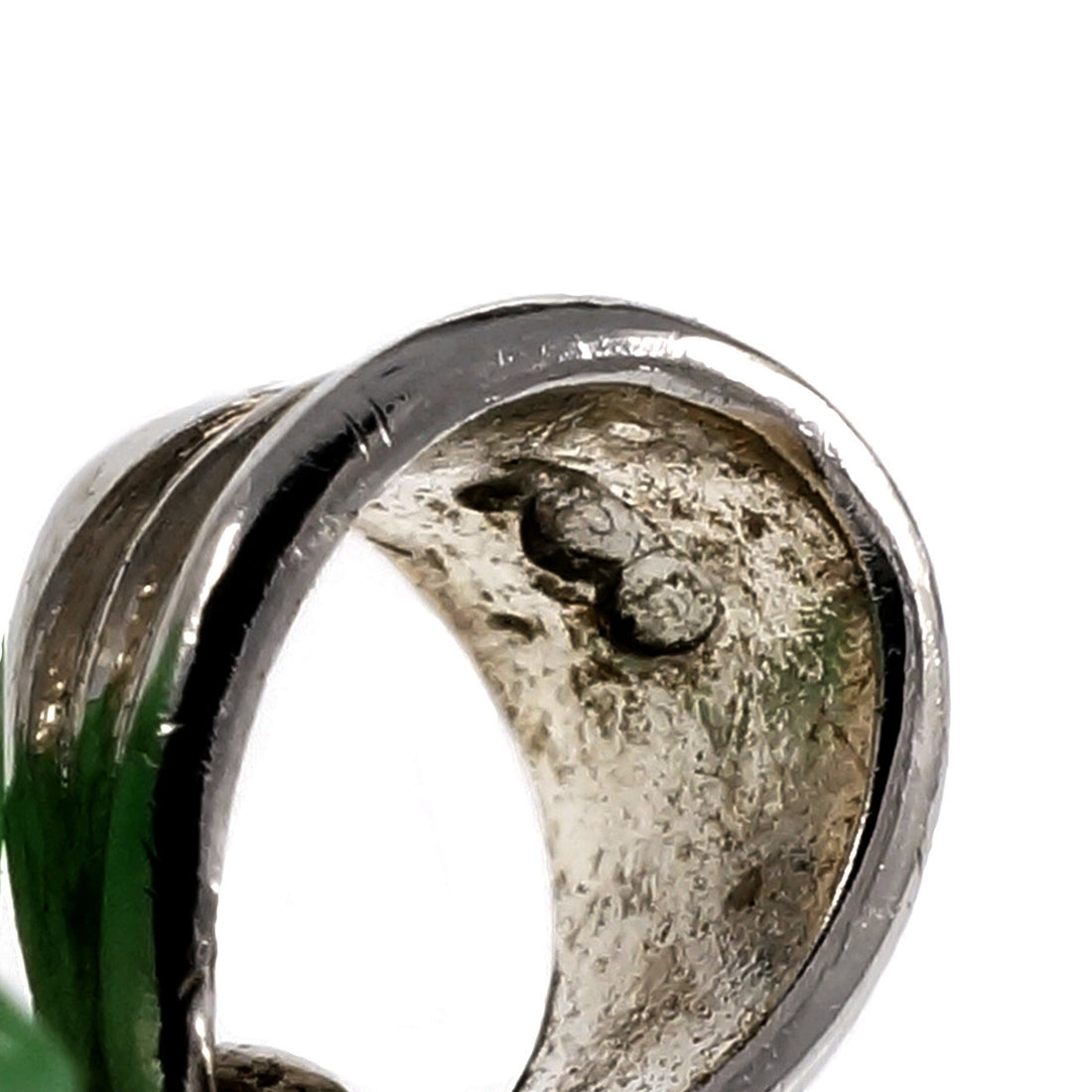 Estate Jadeite Jade Buddha Pendant 18k White Gold – image 5