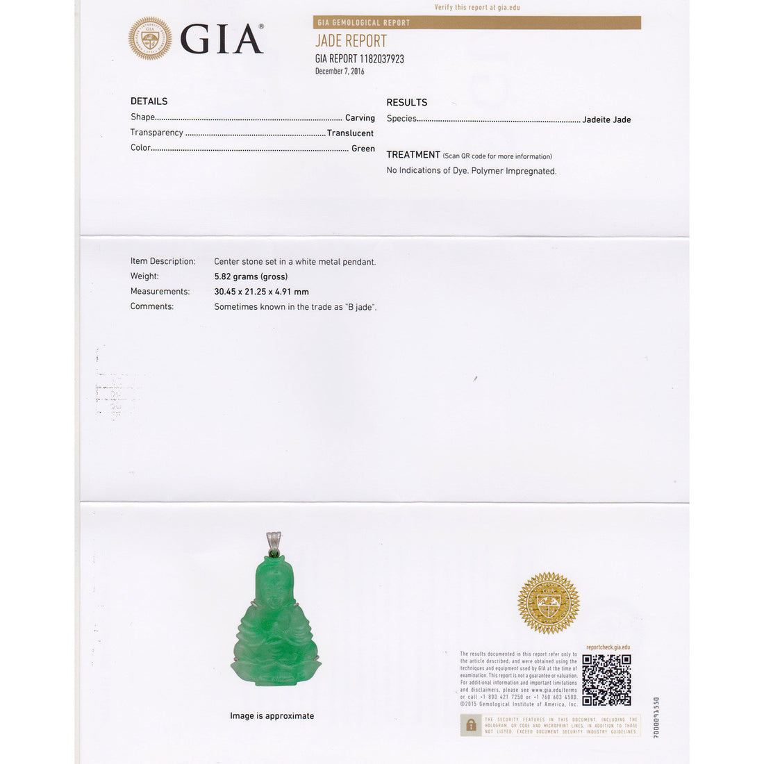 Estate Jadeite Jade Buddha Pendant 18k White Gold – image 6