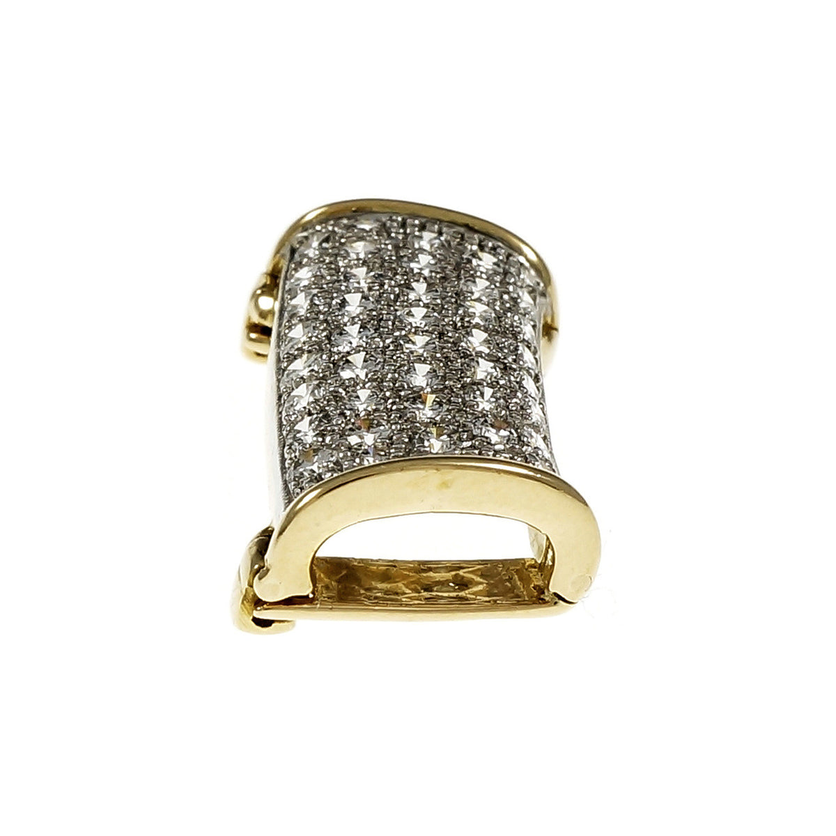 Kurt Gutman Slide Pendant Pavé Diamond 18k Yellow White Gold – image 4