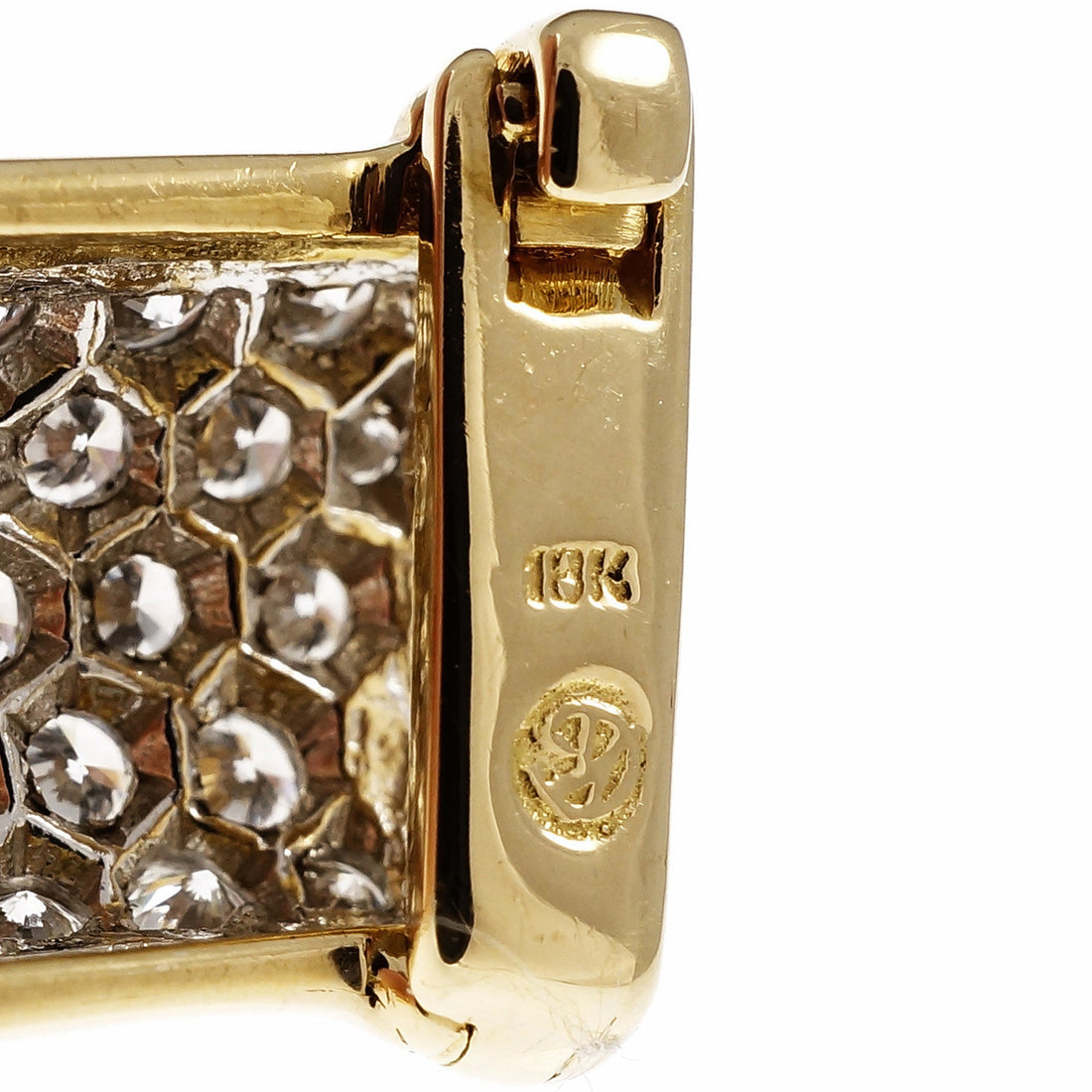 Kurt Gutman Slide Pendant Pavé Diamond 18k Yellow White Gold – image 5