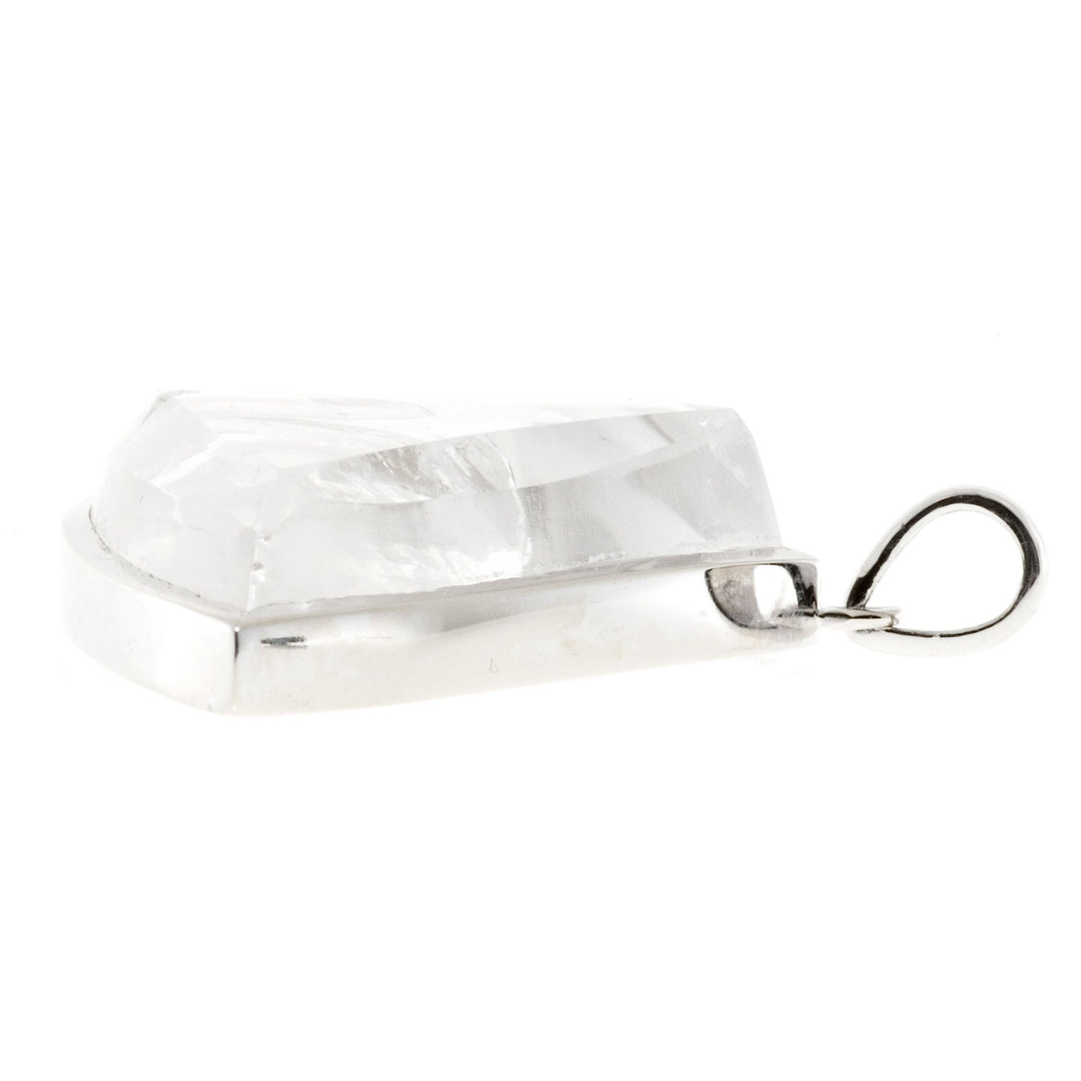 Vintage Estate 58.22ct Manifestor 18k White Gold Quartz Crystal Pendant – image 6