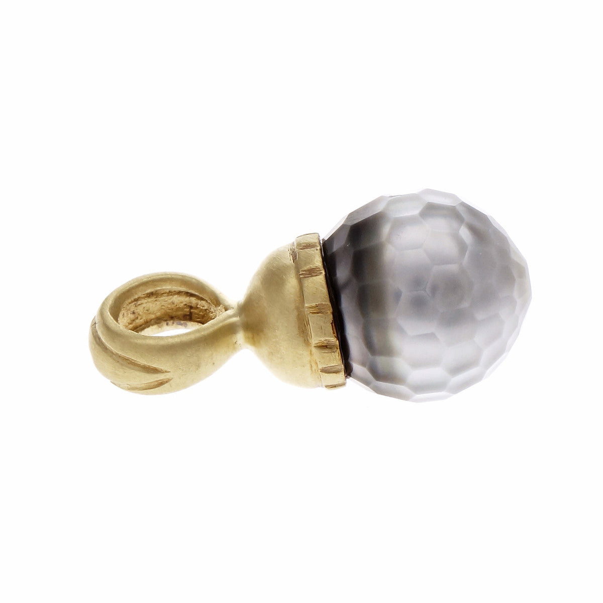 Robin Rotenier Enhancer Pendant Grey Black Cultured Pearl 18k Gold – image 2
