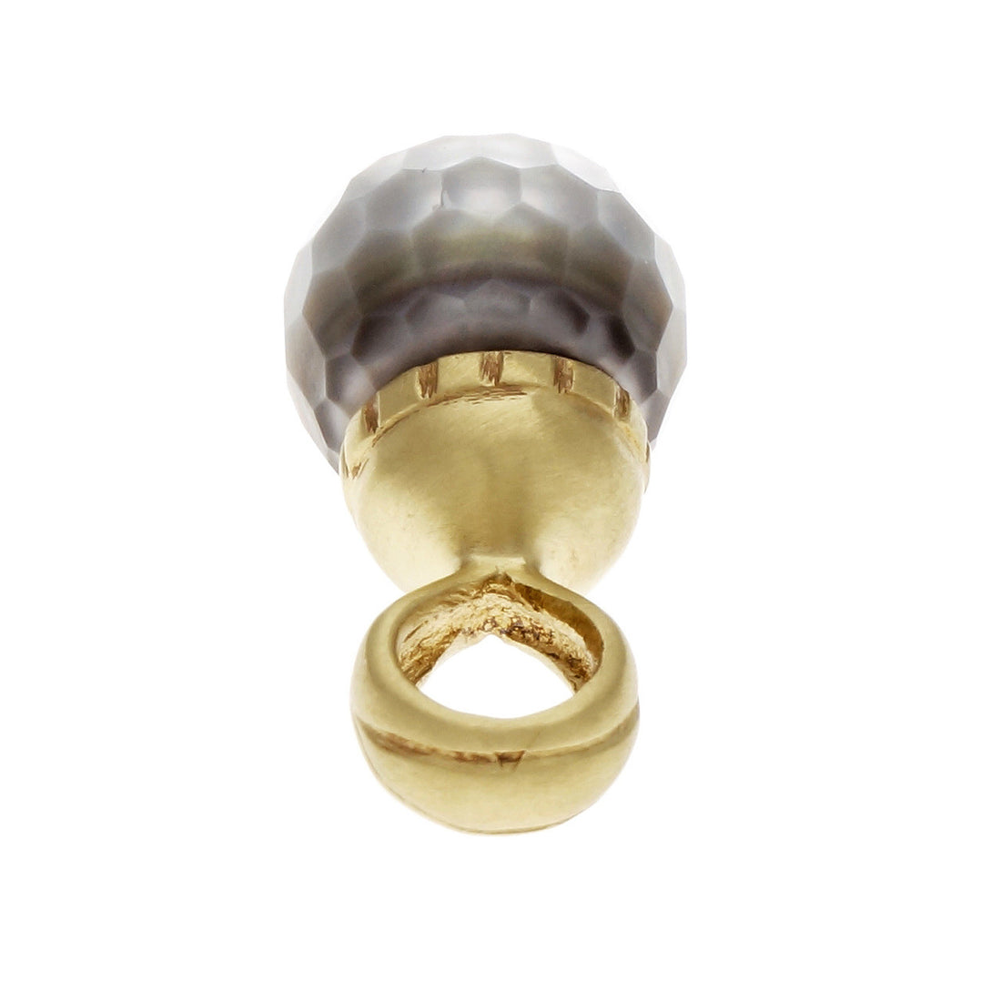 Robin Rotenier Enhancer Pendant Grey Black Cultured Pearl 18k Gold – image 3