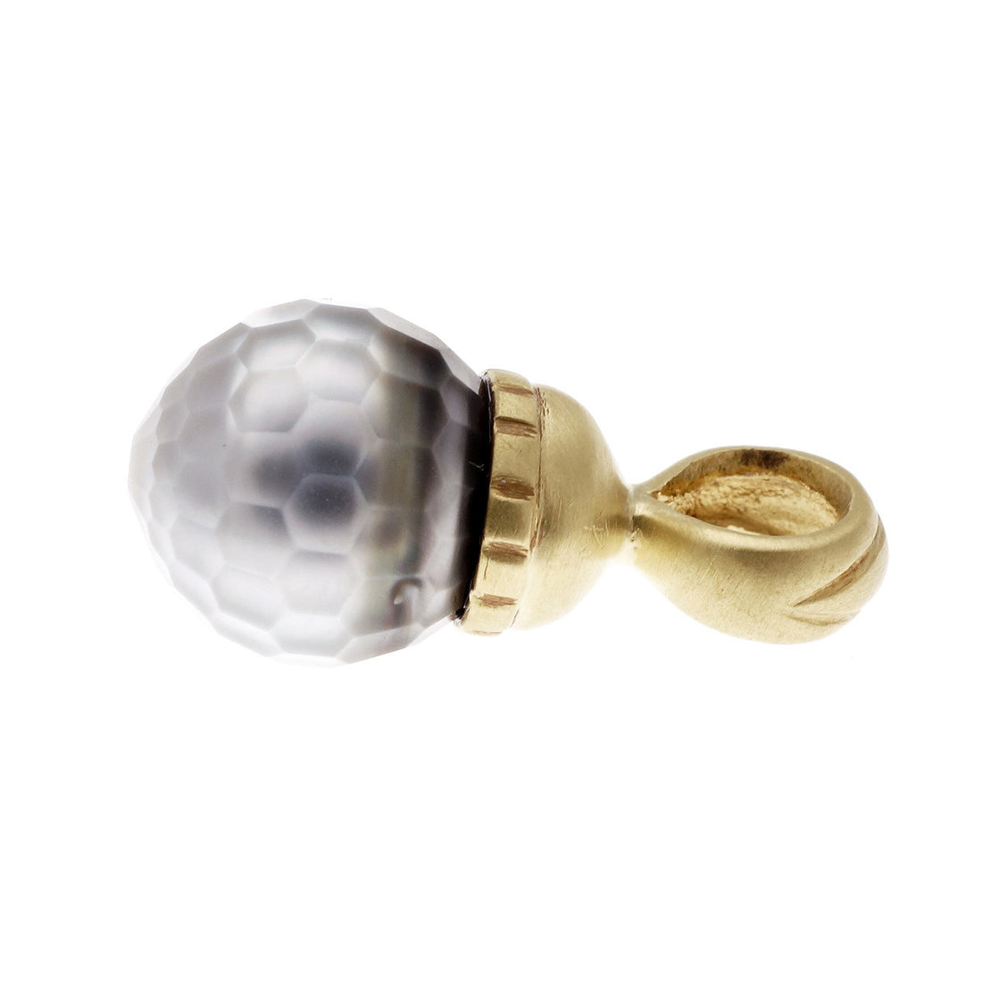 Robin Rotenier Enhancer Pendant Grey Black Cultured Pearl 18k Gold – image 4