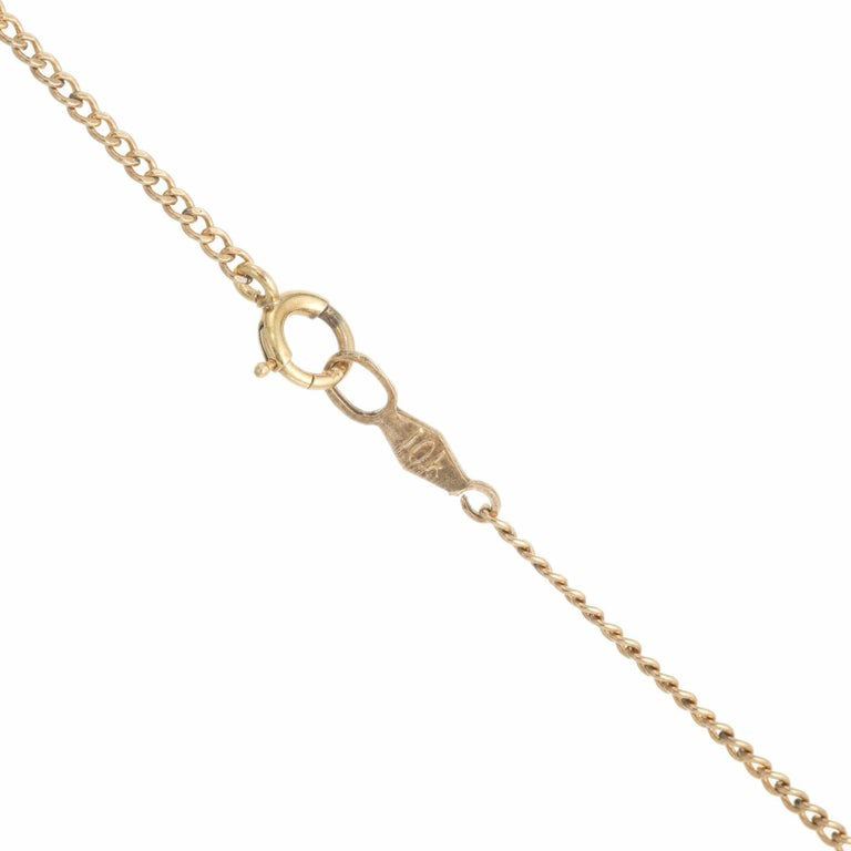 GIA Certified Freshwater Baroque Pearl Sapphire Yellow Gold Pendant Necklace – image 4