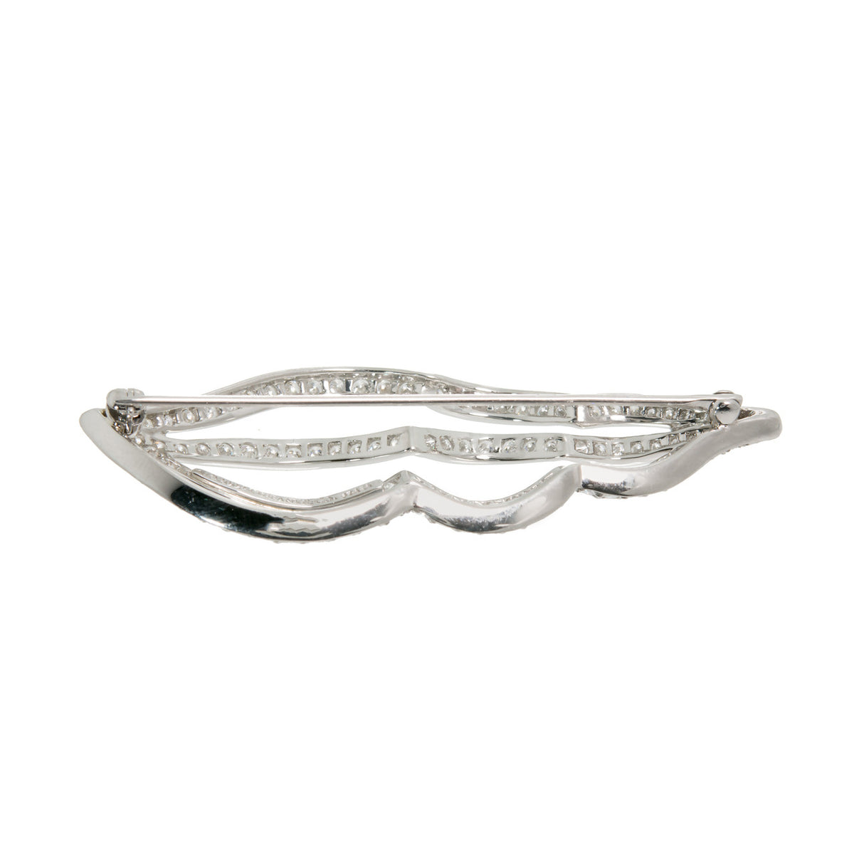 Tiffany & Co. Diamond Platinum Sea Whelk Shell Pin – image 2