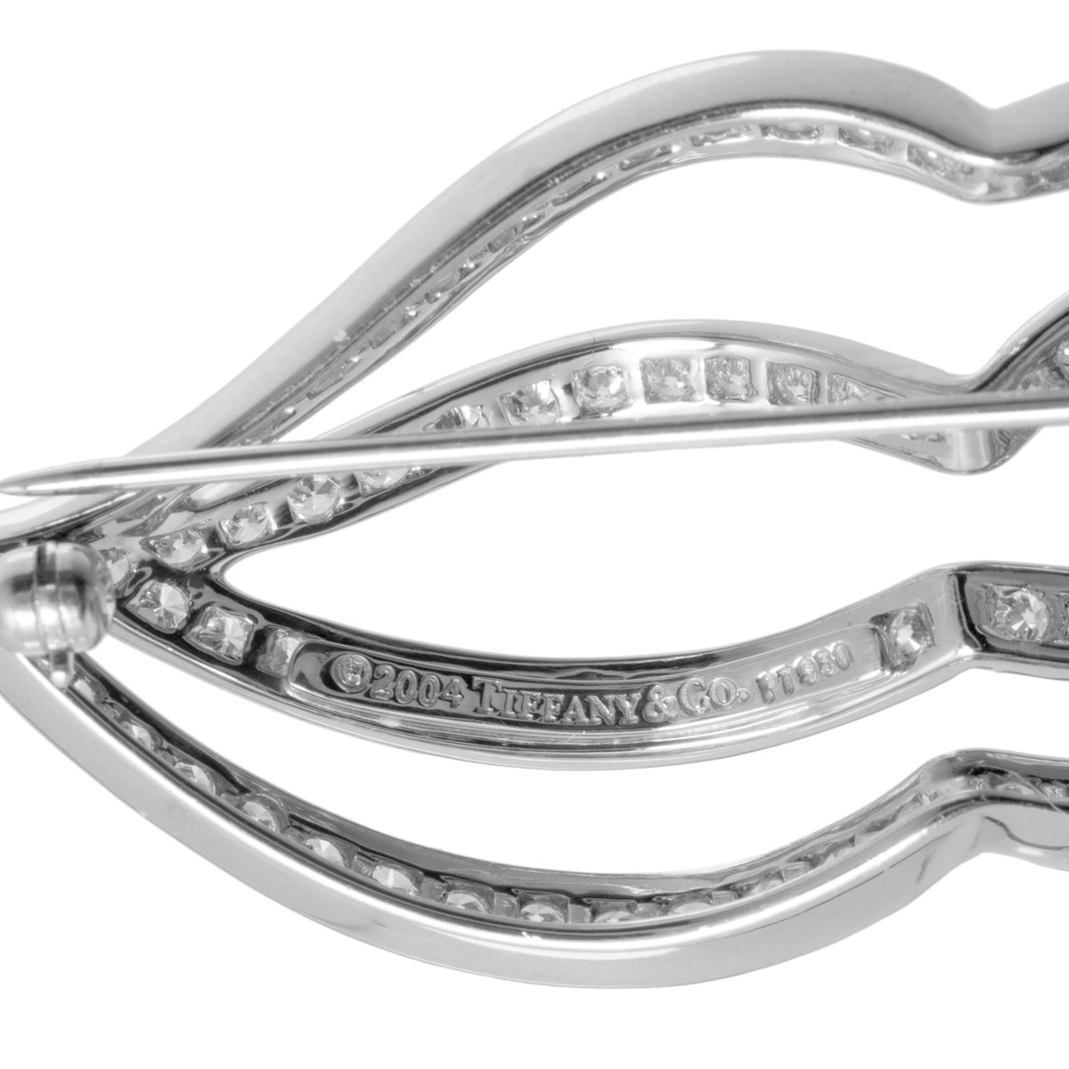 Tiffany & Co. Diamond Platinum Sea Whelk Shell Pin – image 3
