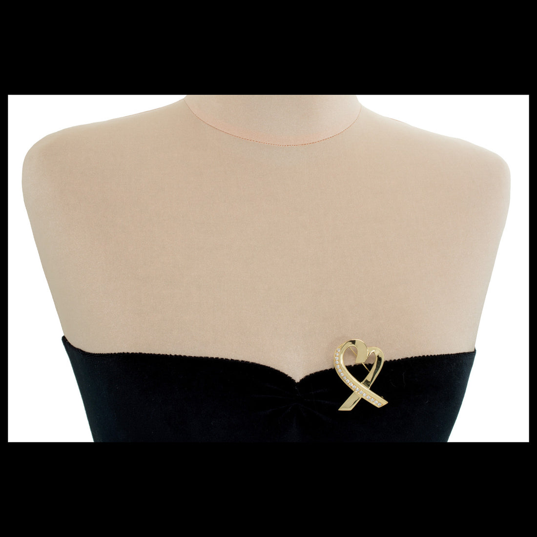 Tiffany & Co. Paloma Picasso Large Diamond Gold Heart Brooch – image 5