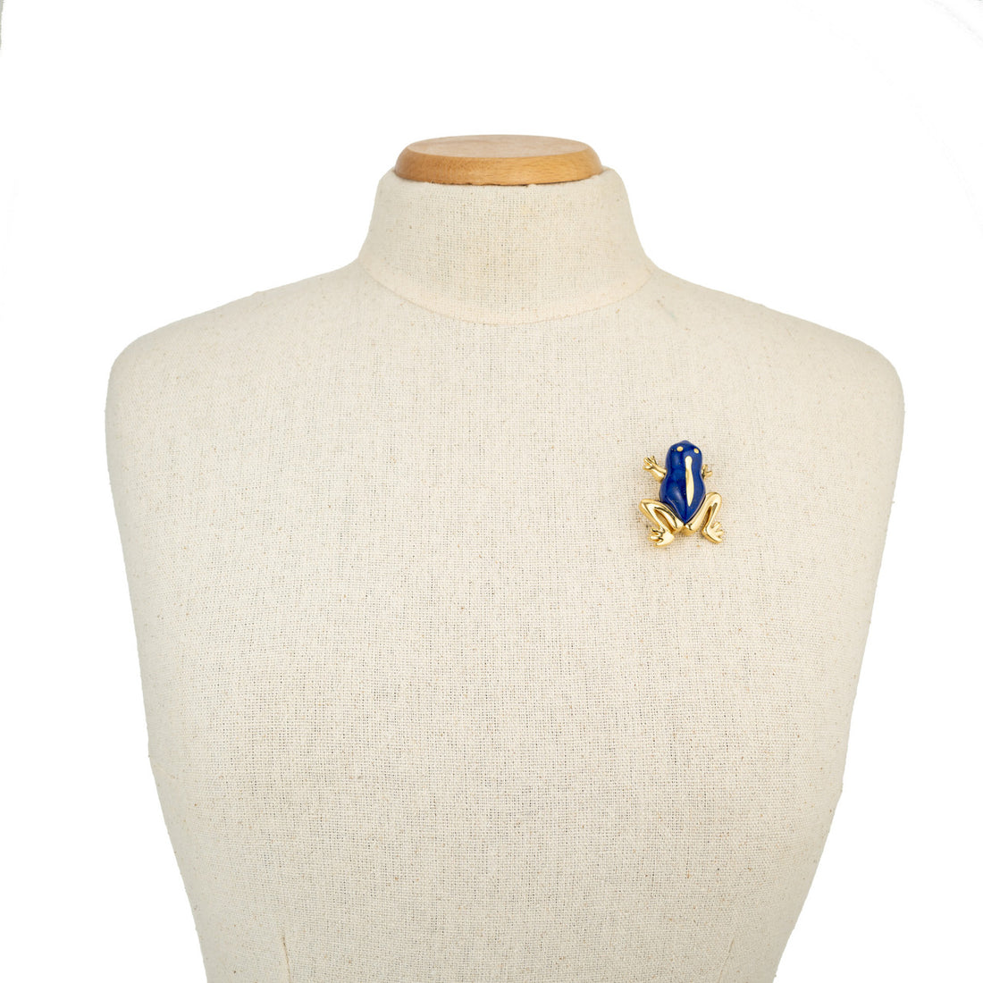 Tiffany & Co Lapis Lazuli 18k Yellow Gold Frog Brooch – image 4