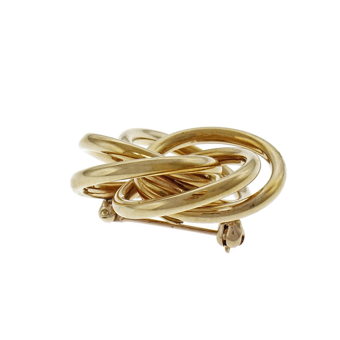 Tiffany & Co 14k Yellow Gold Spiral Circle Brooch – image 2